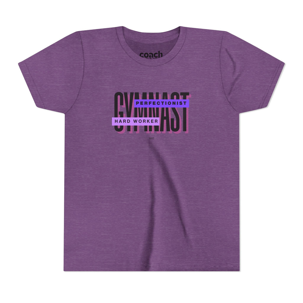 Gymnast Hard Worker Tshirt - Purple (Youth)