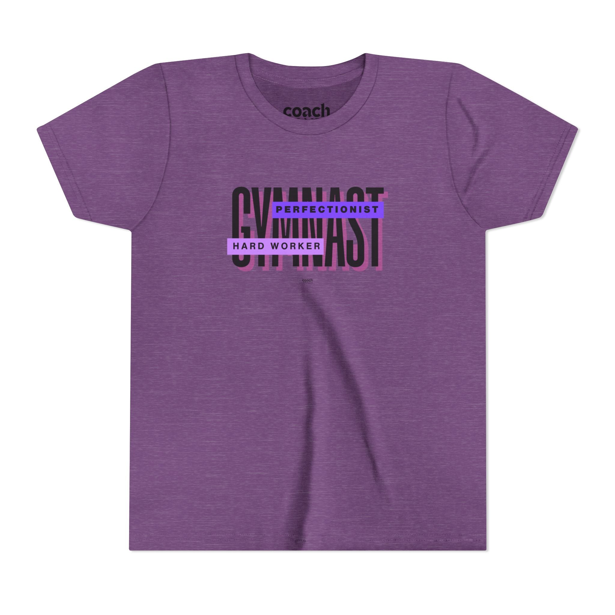 Gymnast Hard Worker Tshirt - Purple (Youth)