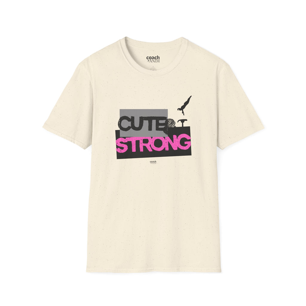 Cute & Strong Tshirt - Pink/Black (Adult)