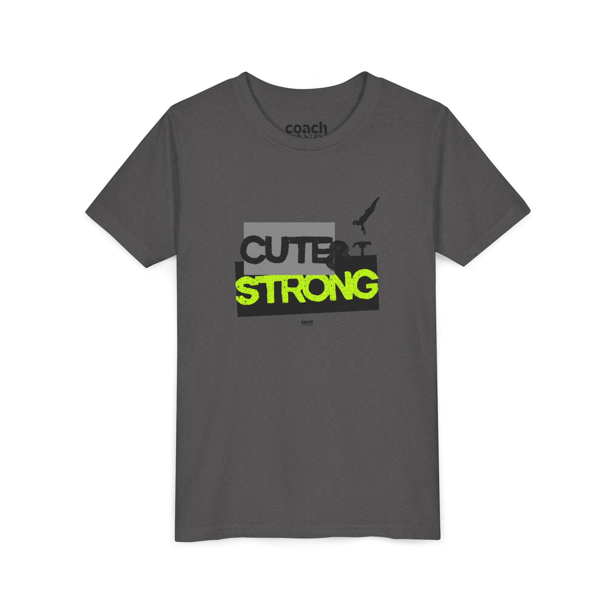 Cute & Strong Youth Short Sleeve Tee - Lime/Black