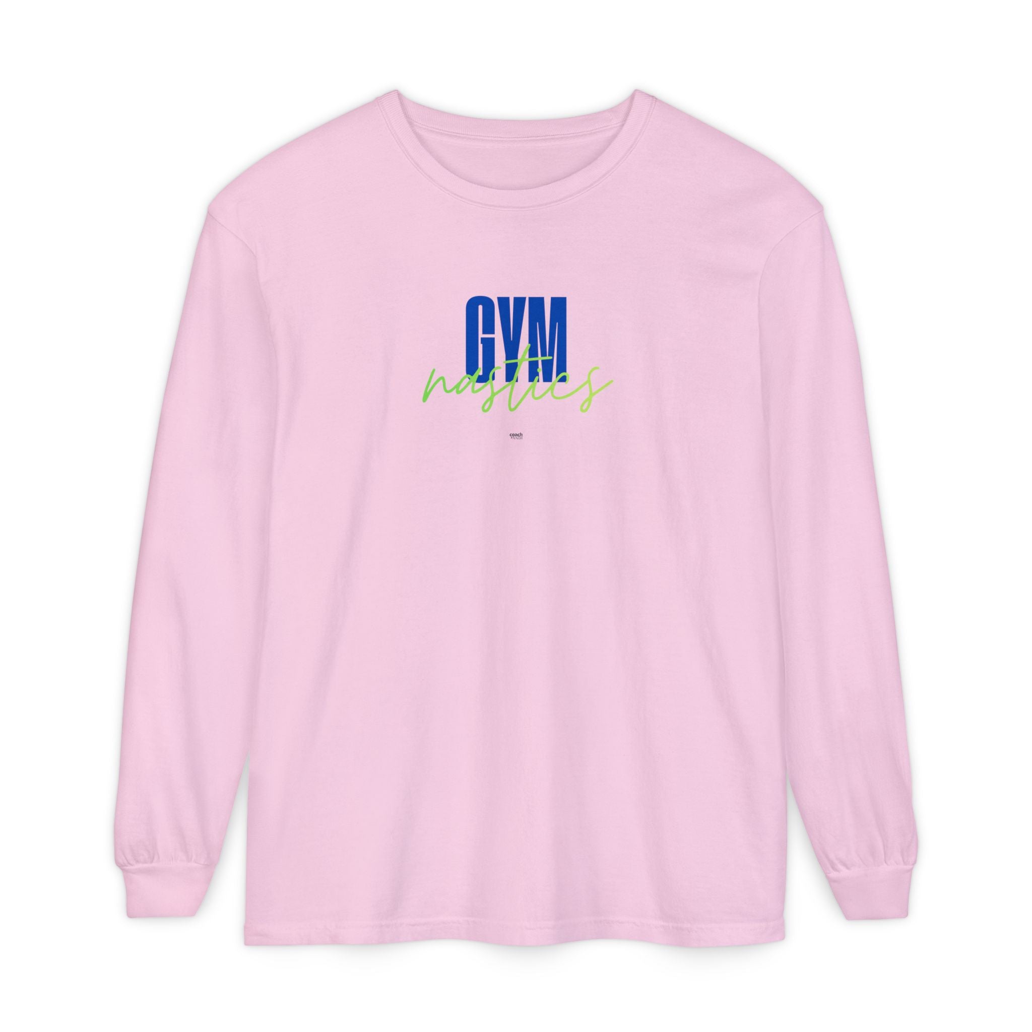 GYMnastics Long Sleeve Shirt - Blue/Lime (Adult)