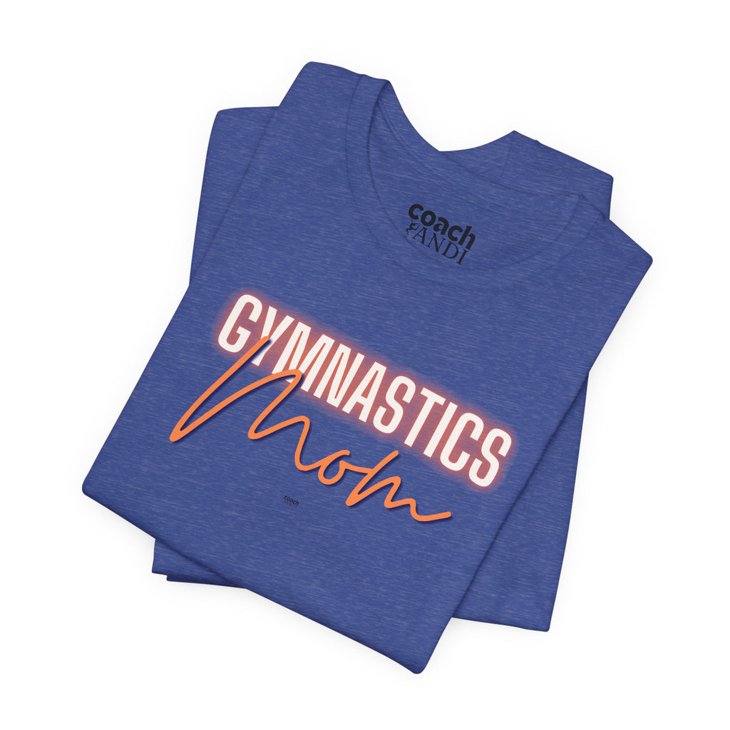 Glow Gym Mom Tshirt - Orange/Blue (Adult)