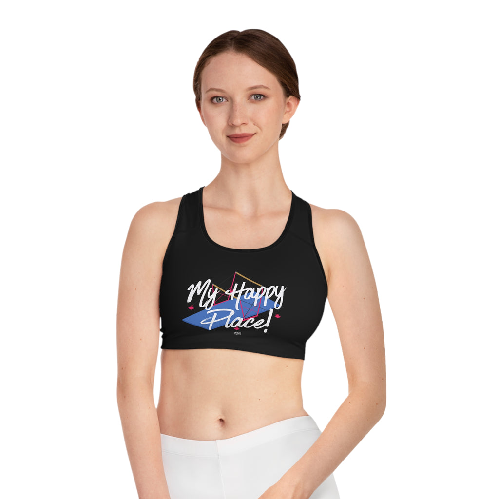My Happy Place Bars Sports Bra