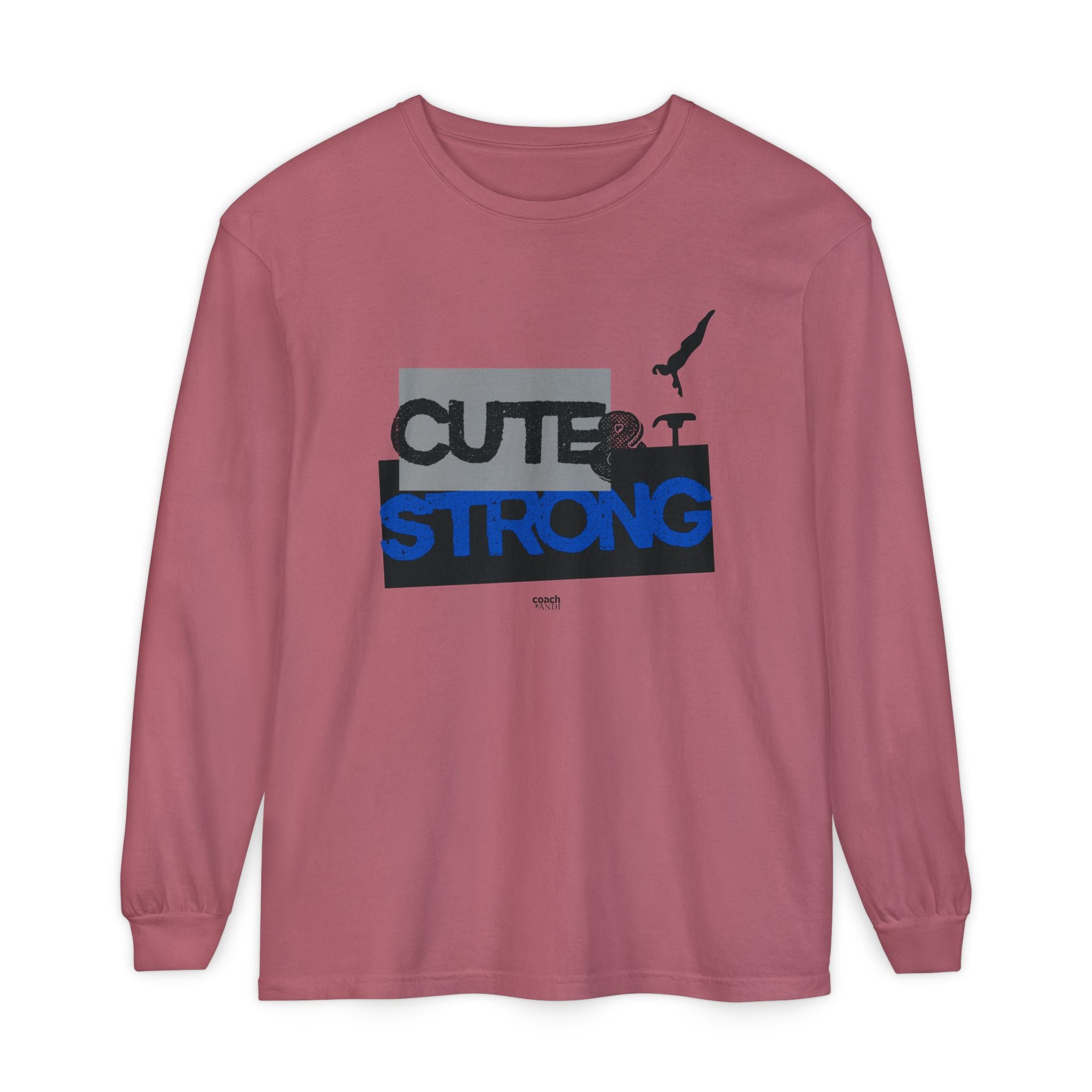 Cute & Strong - Blue/Black (Adult Long Sleeve Shirt)