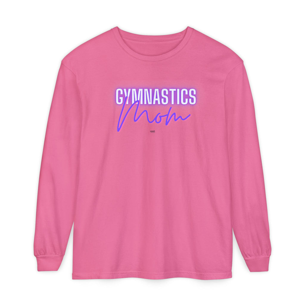 Glow Gym Mom Long Sleeve Shirt - Purple/Pink (Adult)
