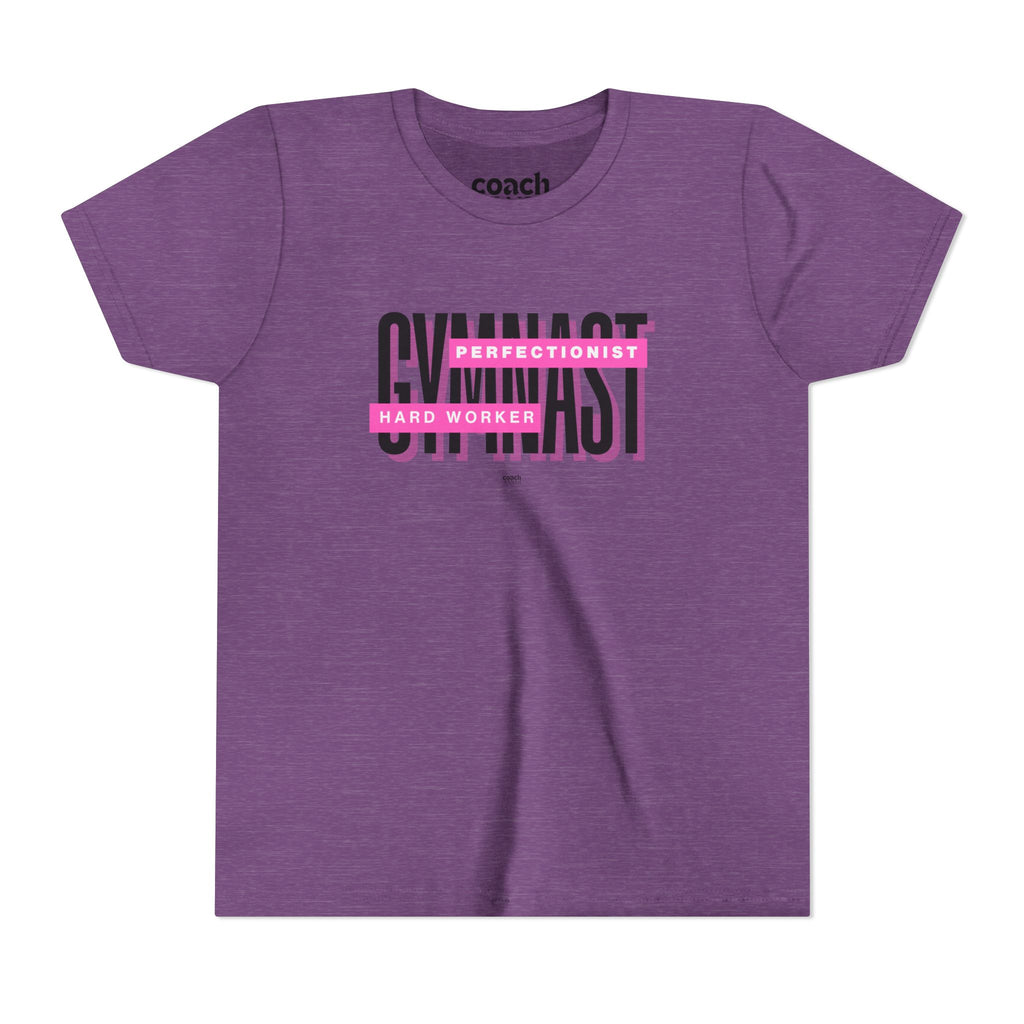 Gymnast Hard Worker Tshirt - Pink (Youth)