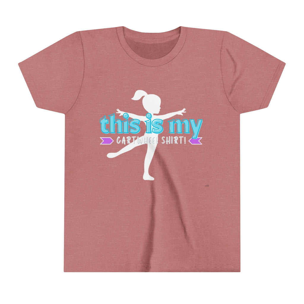 My Cartwheel Shirt-Turquoise (Youth Short Sleeve Tee)