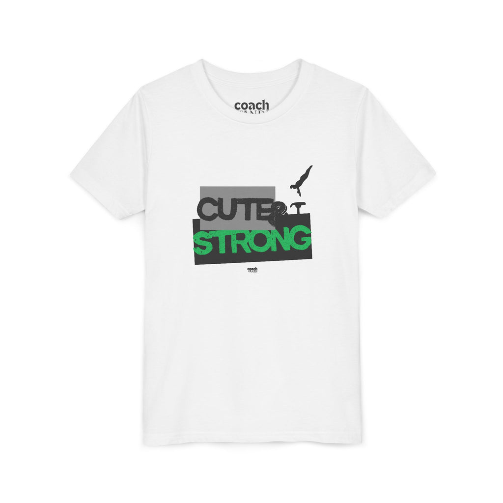 Cute & Strong Youth Short Sleeve Tee - Green/Black