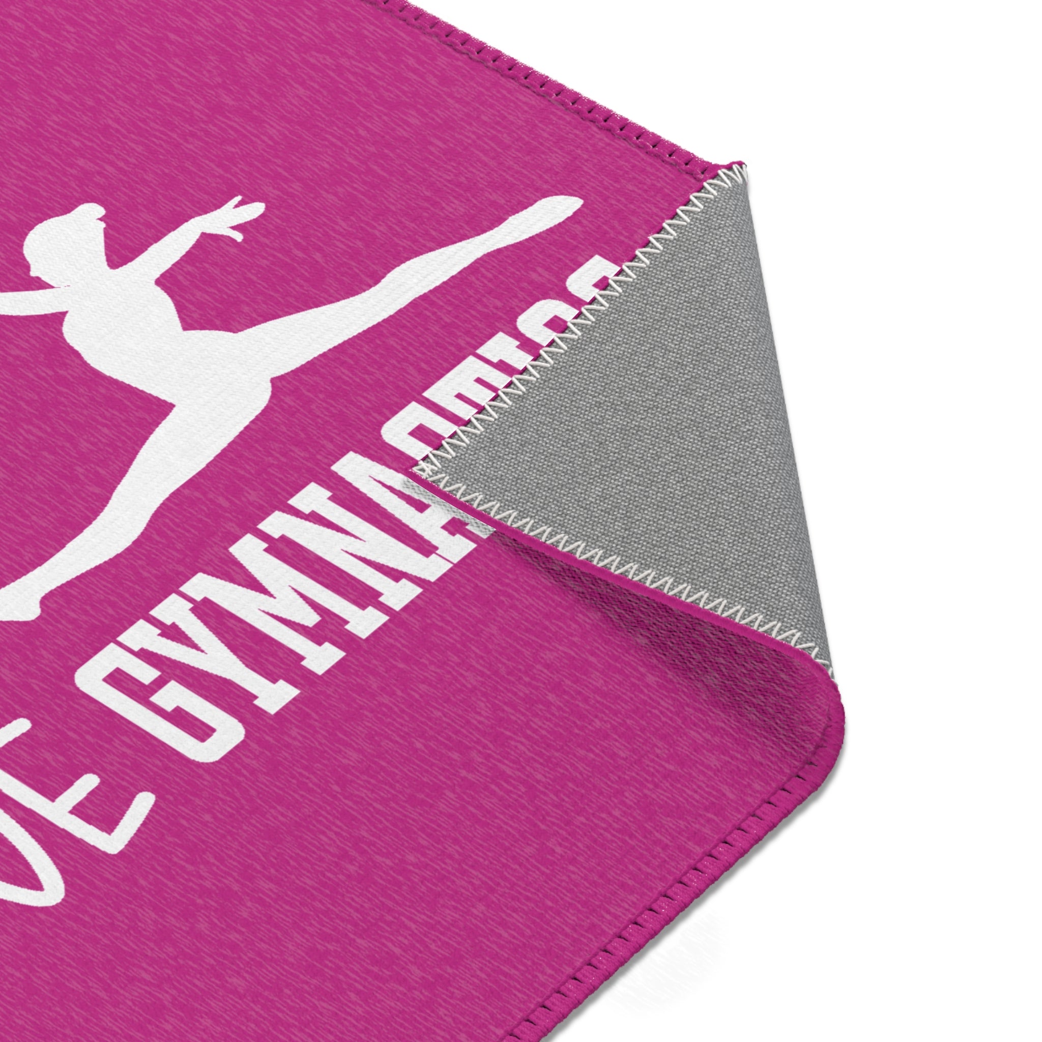 Peace, Love, Gymnastics-Pink (Area Rugs)