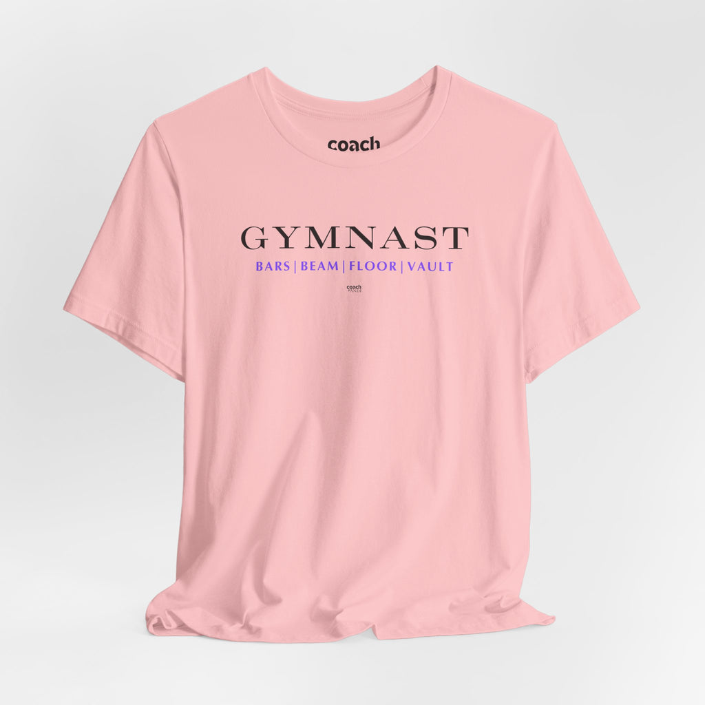 GYMNAST (Bars Beam Floor Vault) Tshirt - Purple (Adult)