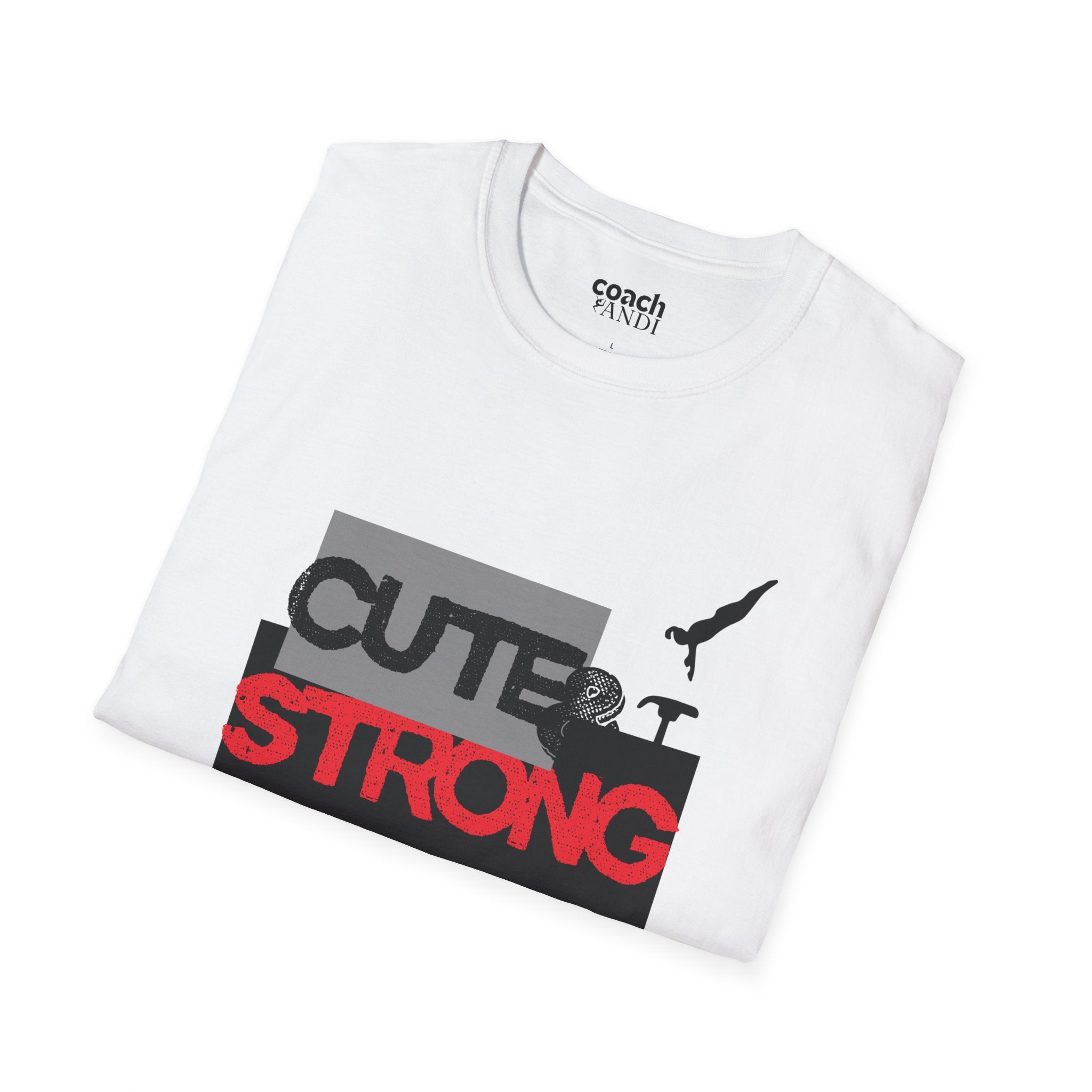 Cute & Strong Tshirt - Red/Black (Adult)