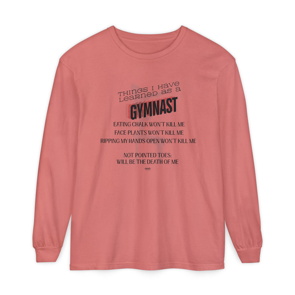 Things I Learned as a Gymnast Long Sleeve Shirt - Red (Adult)