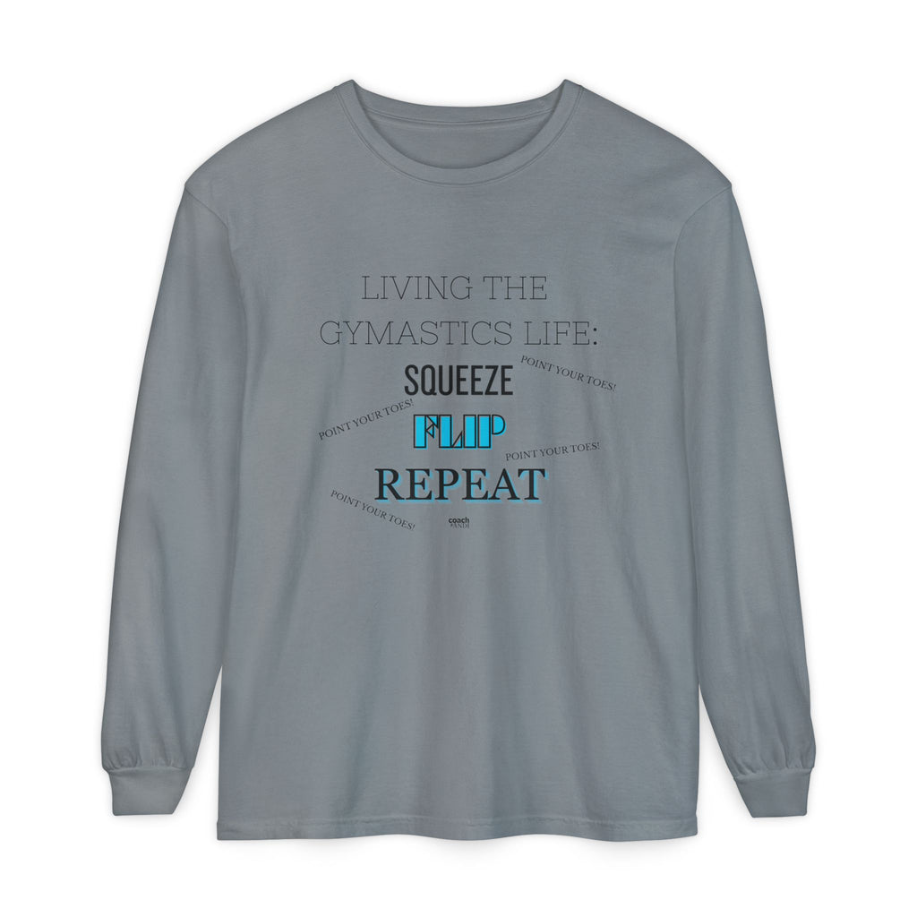 Squeeze Flip Repeat -Teal (Adult Longsleeve Shirt)