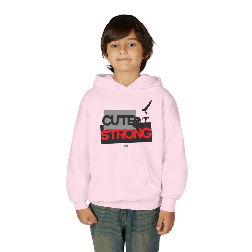 Cute & Strong Hoodie - Red/Black (Youth)