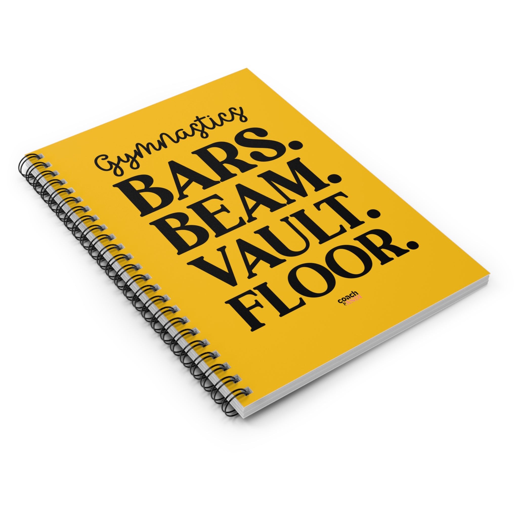 Gymnastics Events-Goldenrod (Spiral Notebook - Ruled Line)