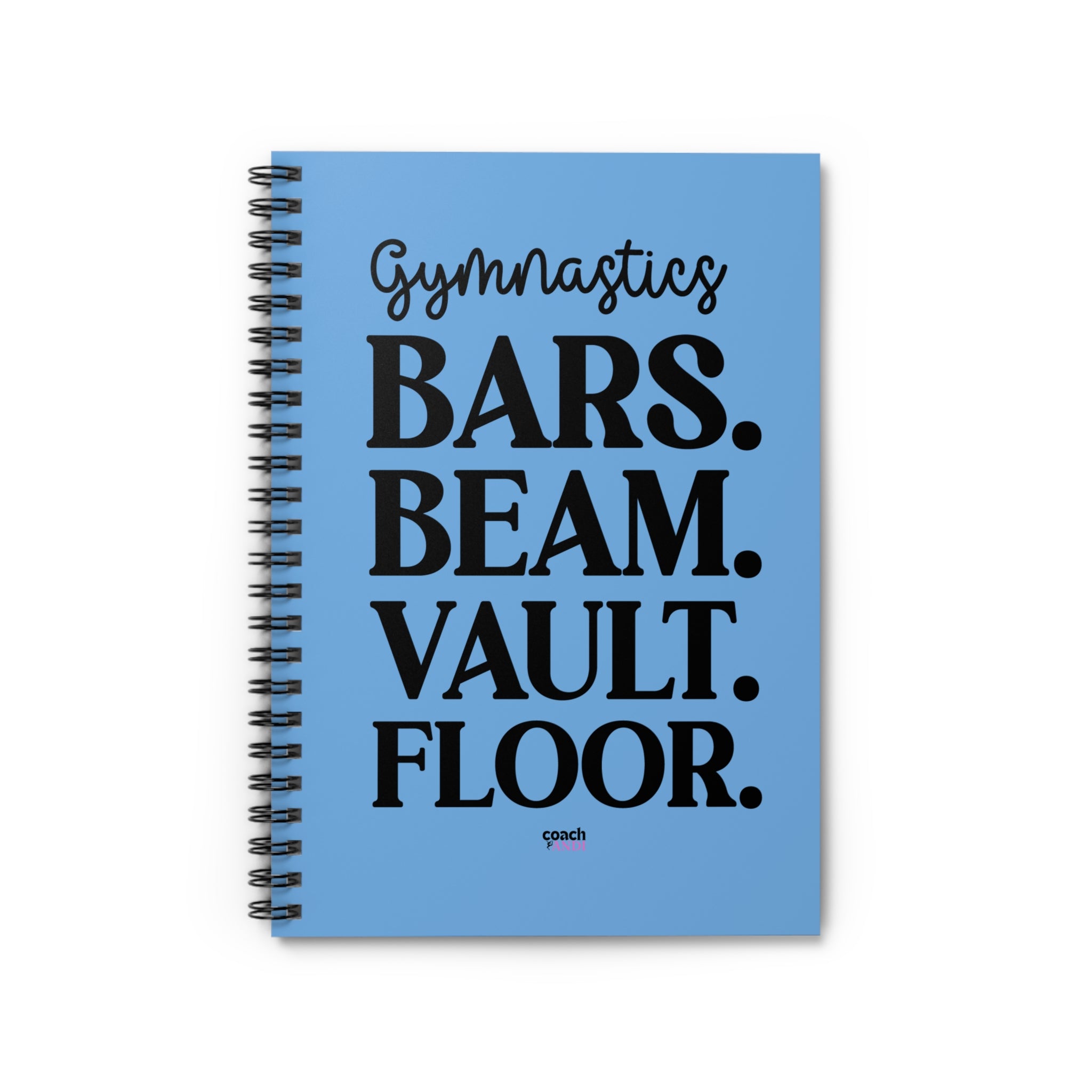 Gymnastics Events-Lt Blue (Spiral Notebook - Ruled Line)