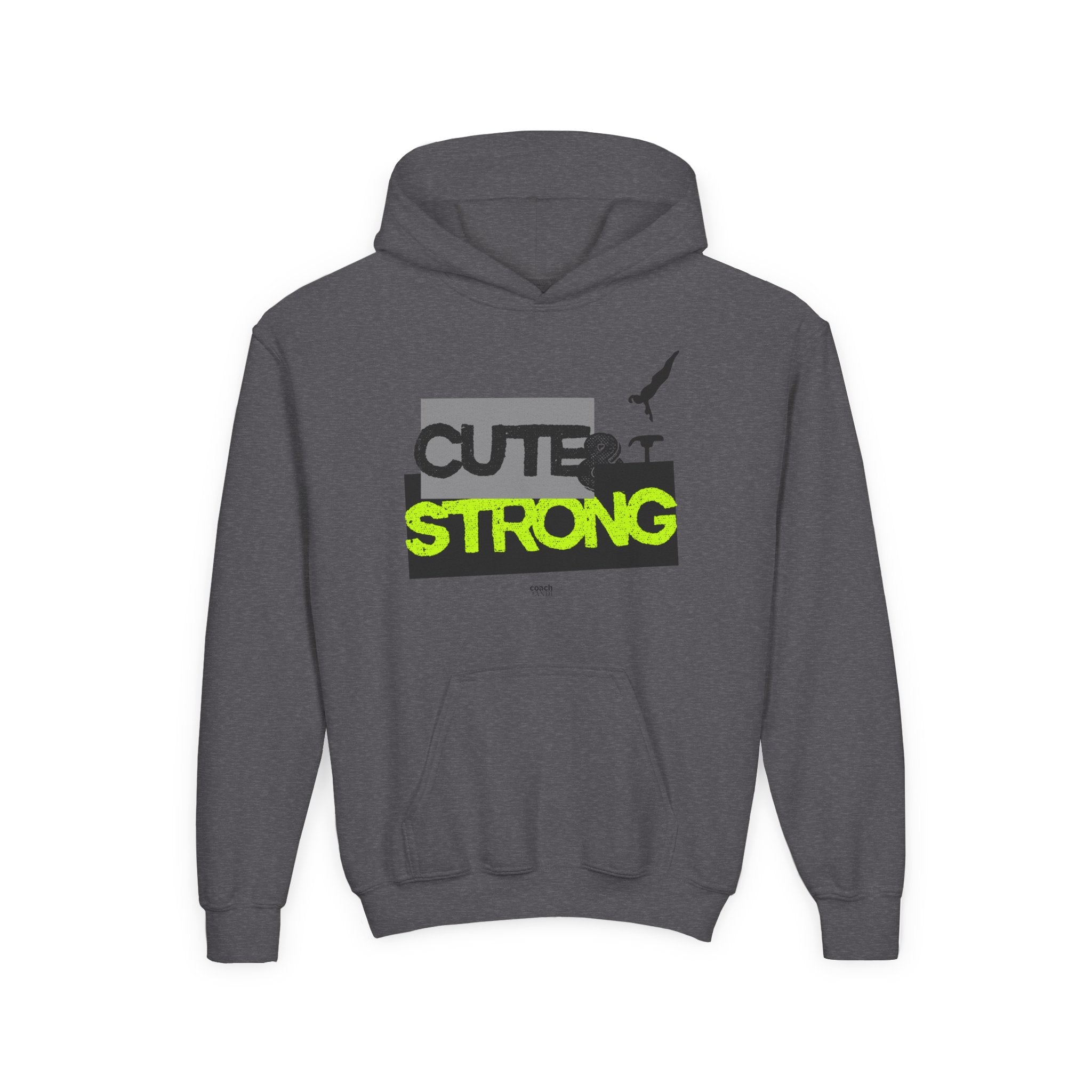 Cute & Strong Hoodie - Lime/Black (Youth)