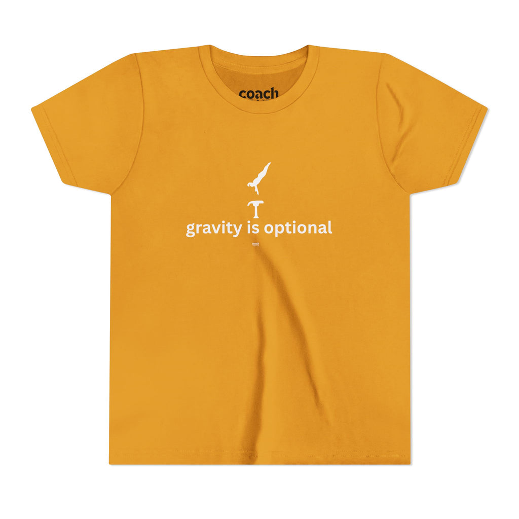 Gravity is Optional Tshirt - White Font (Youth)