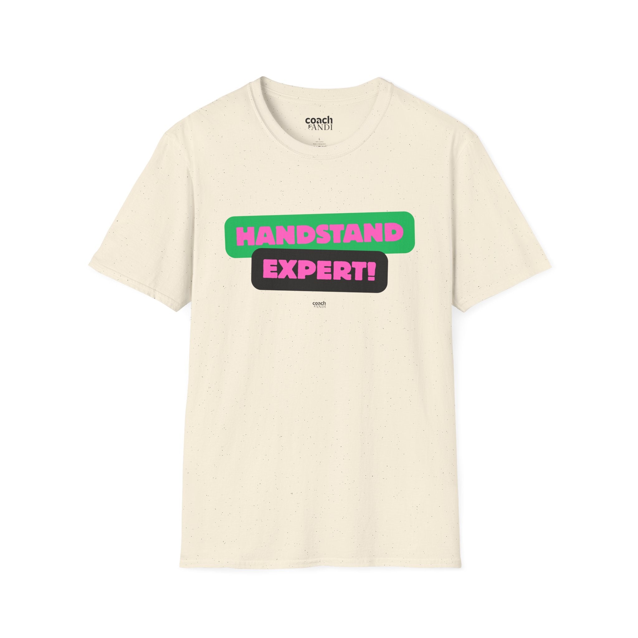 Handstand Expert Tshirt - Green/Pink (Adult)