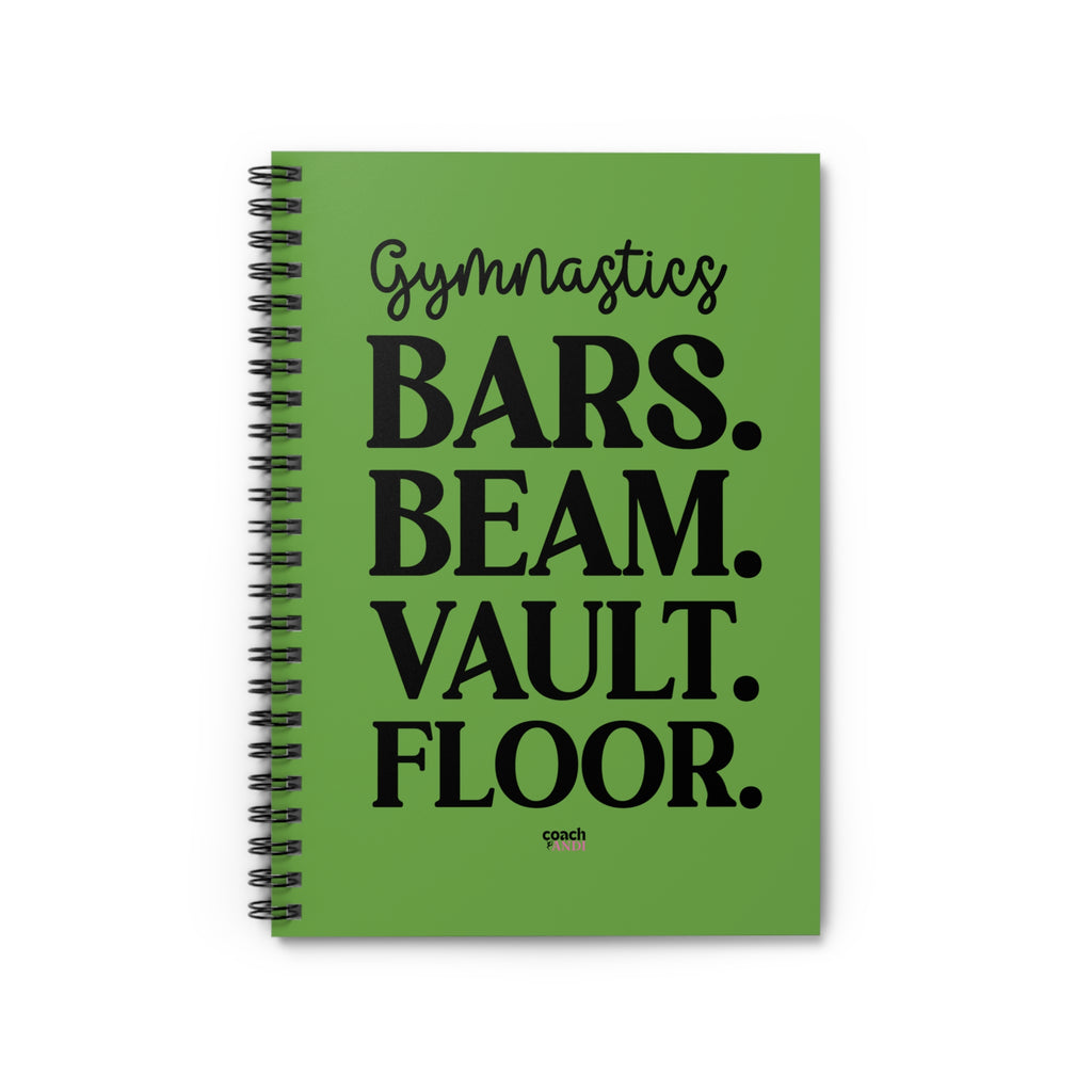 Gymnastics Events-Green (Spiral Notebook - Ruled Line)