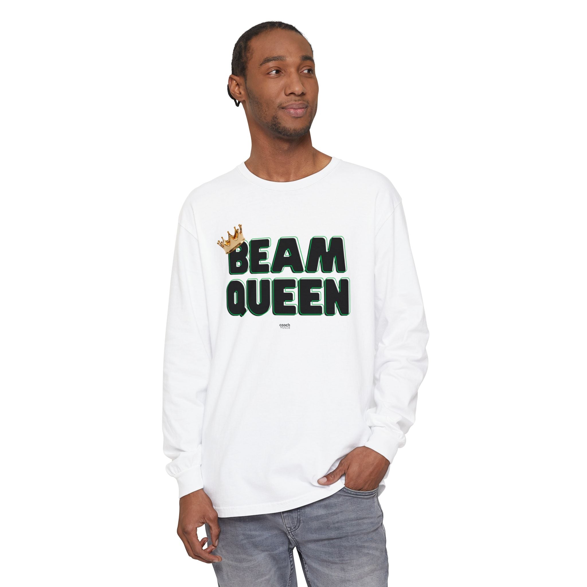 Beam Queen - Black/Green (Adult Long Sleeve Shirt)