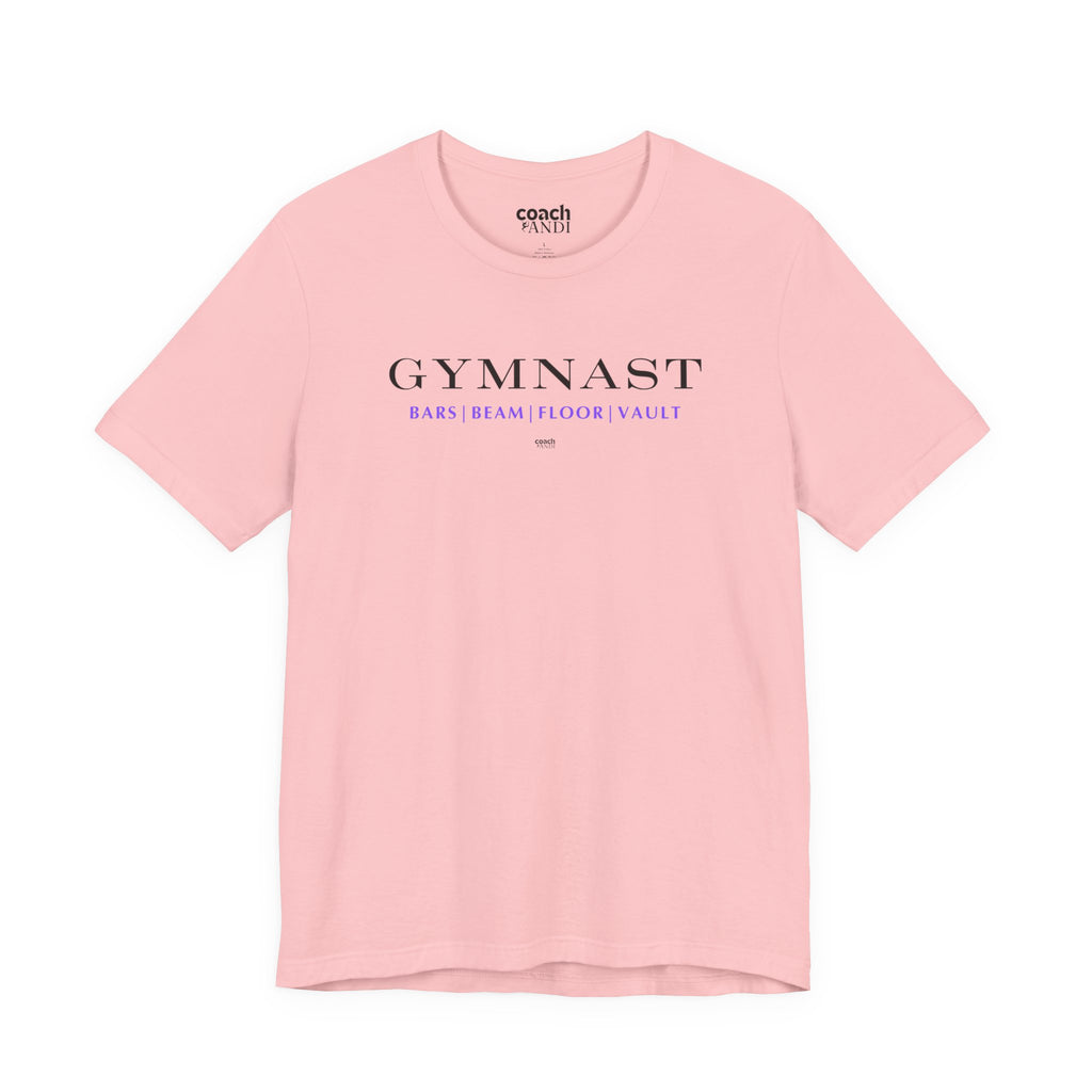 GYMNAST (Bars Beam Floor Vault) Tshirt - Purple (Adult)