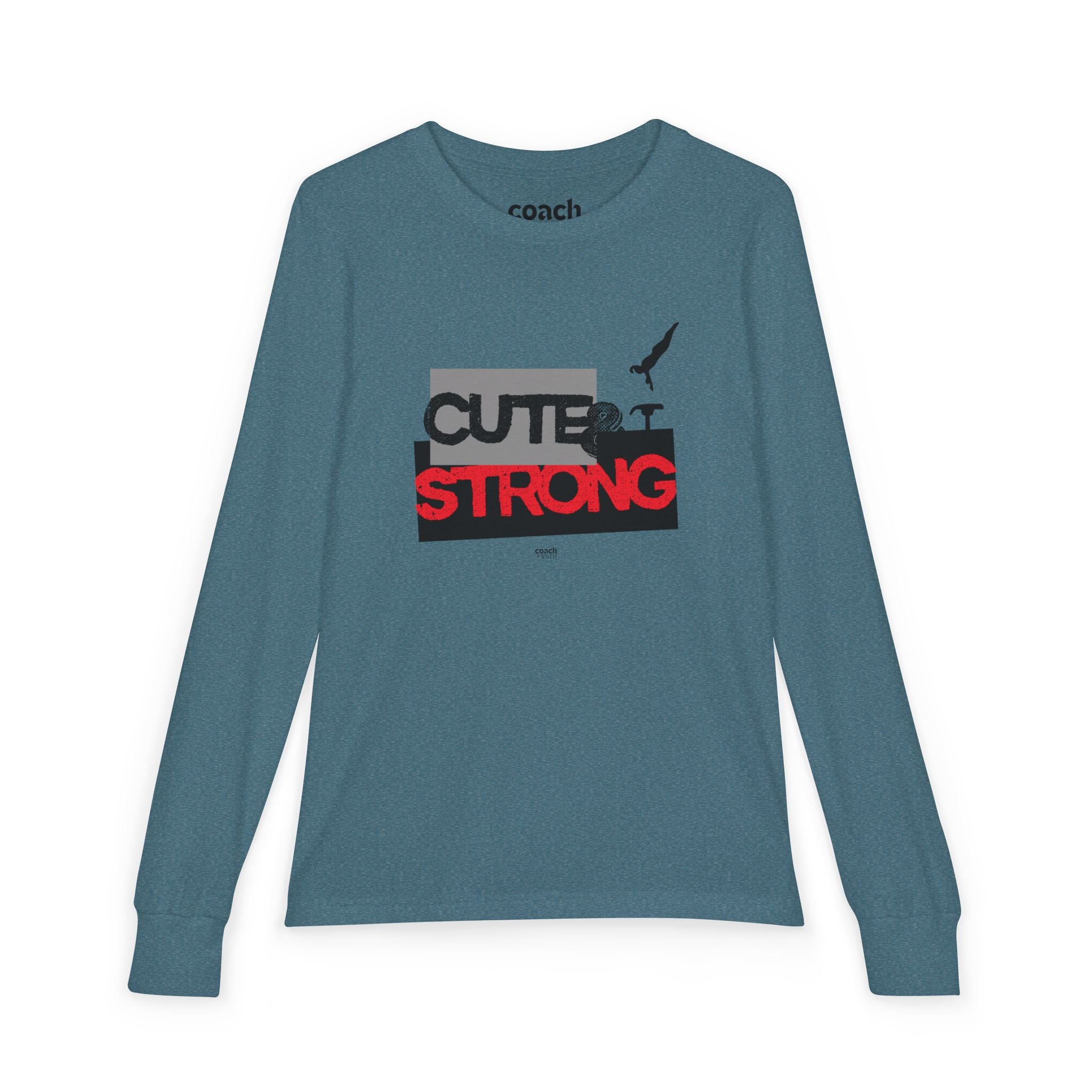 Cute & Strong Long Sleeve Shirt - Red/Black (Youth)