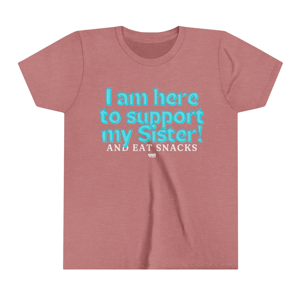Sister Snack Support-Turquoise (Youth Short Sleeve Tee)