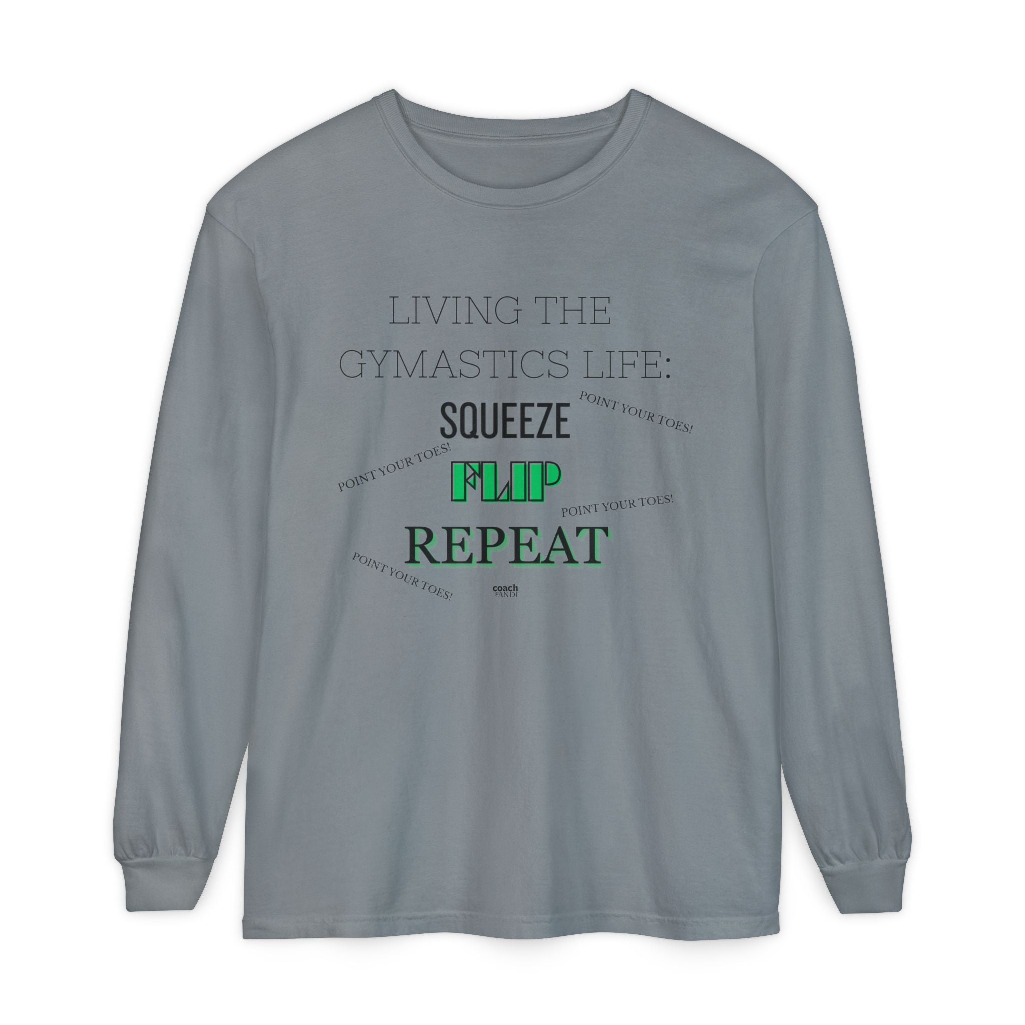 Squeeze Flip Repeat -Green (Adult Longsleeve Shirt)