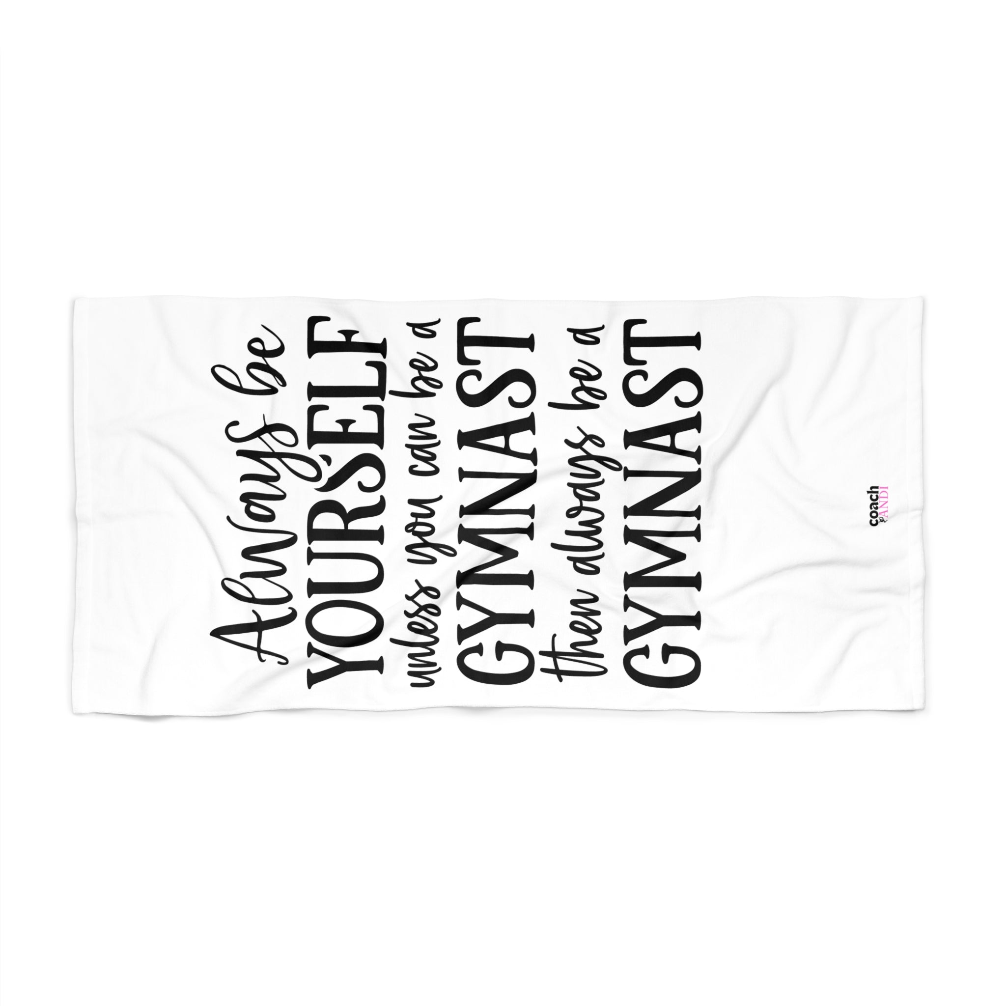 Always Be A Gymnast-White (Beach Towel)