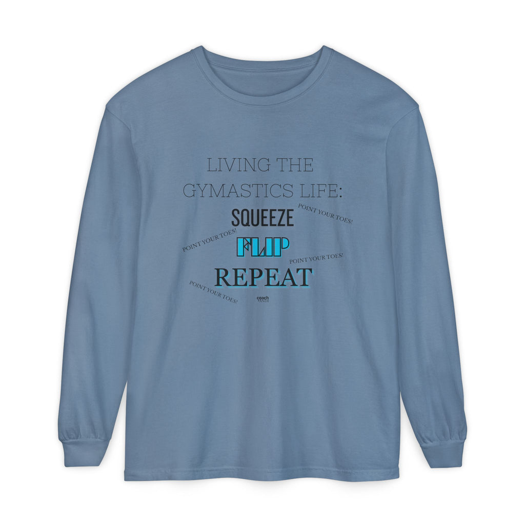 Squeeze Flip Repeat -Teal (Adult Longsleeve Shirt)