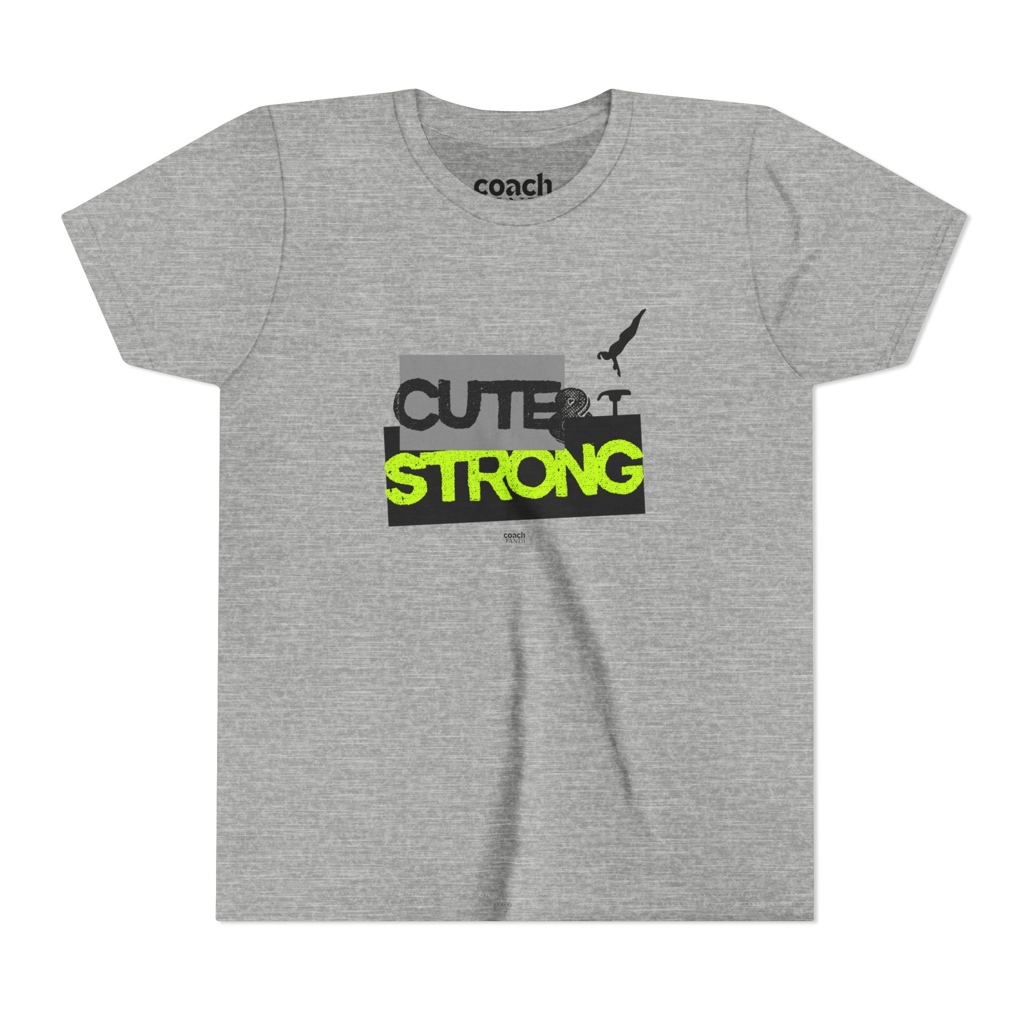 Cute & Strong Youth Short Sleeve Tee - Lime/Black