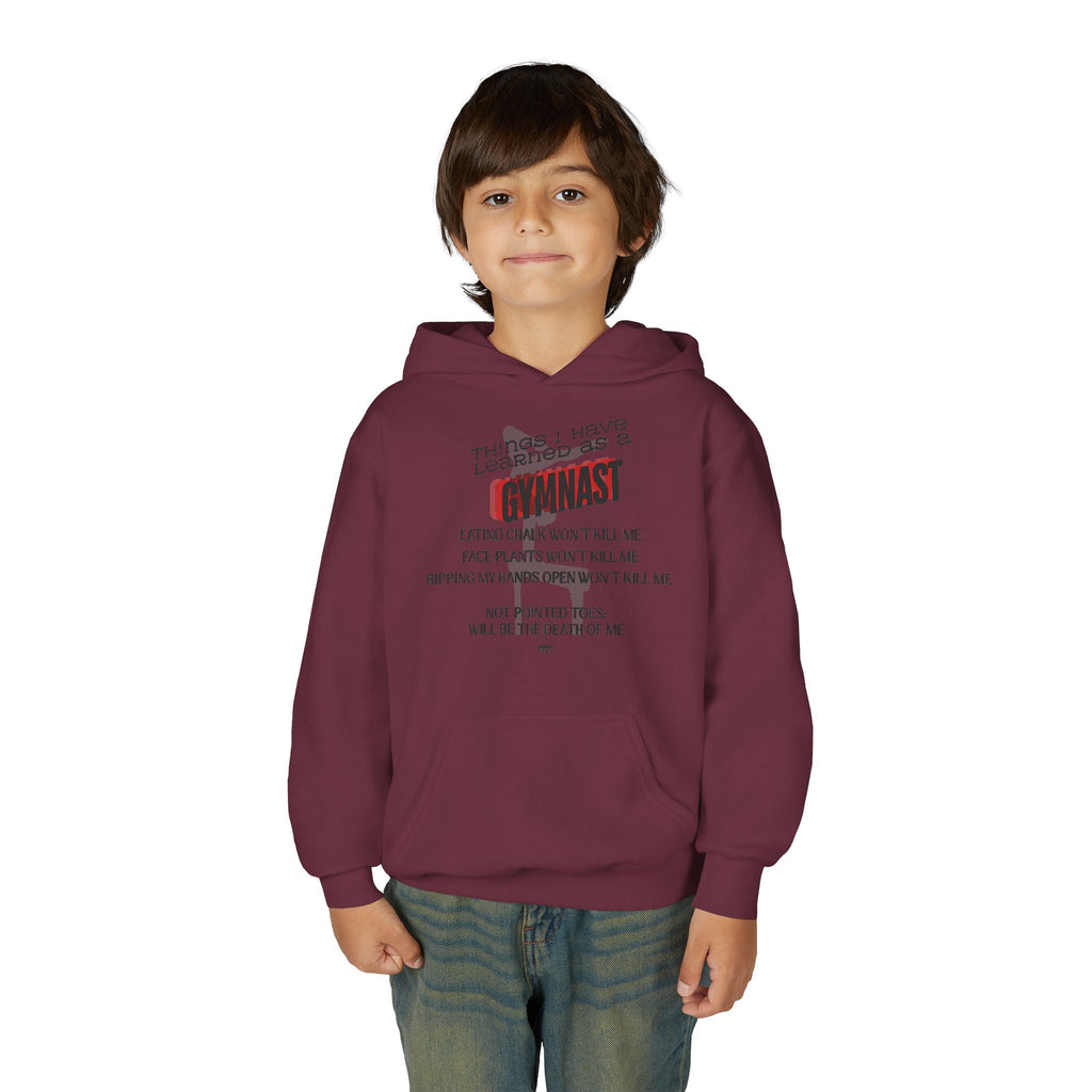 Things I learned as a Gymnast Hoodie - Red (Youth)