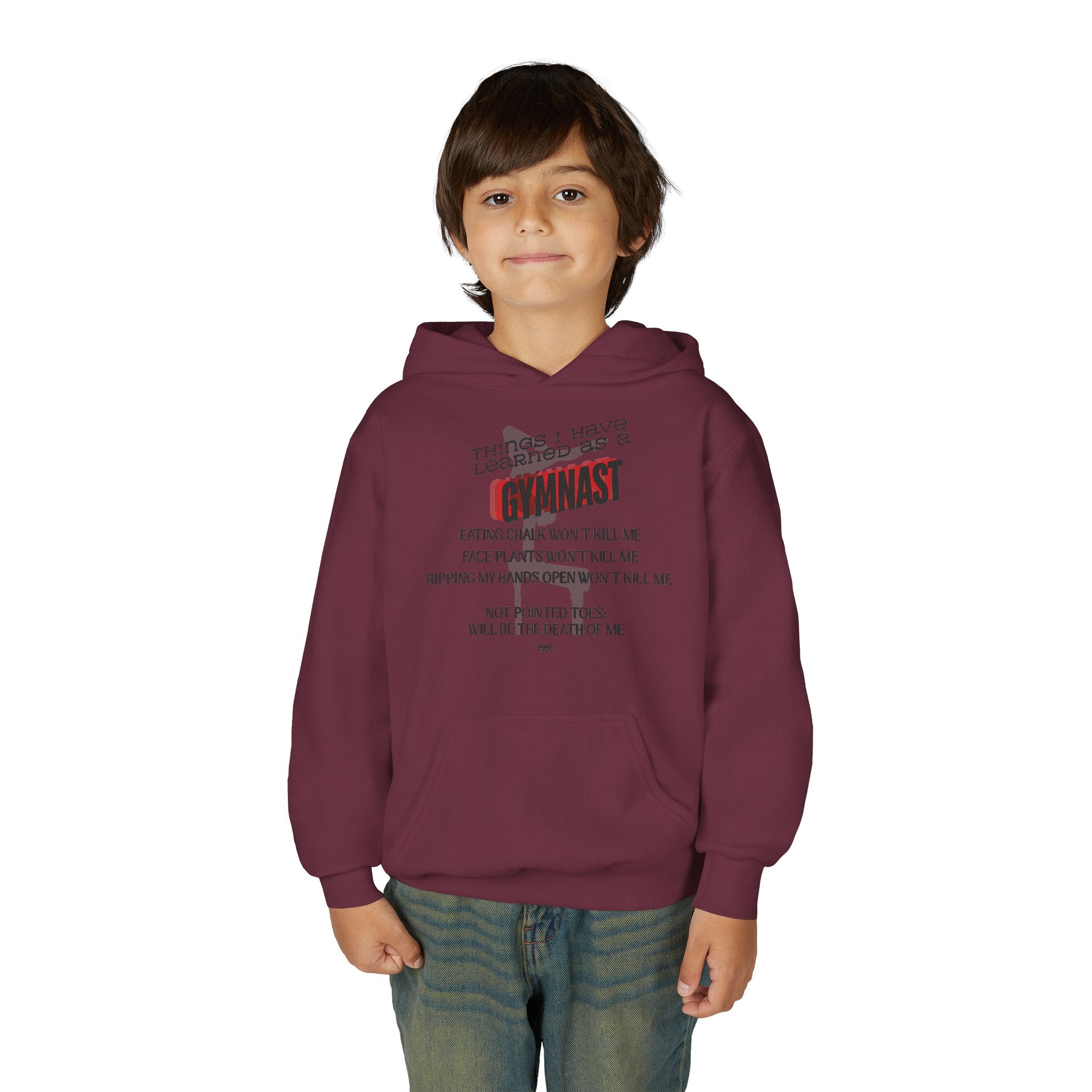 Things I learned as a Gymnast Hoodie - Red (Youth)