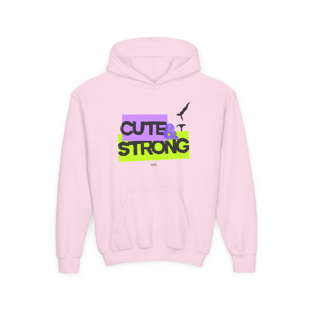 Cute & Strong Hoodie - Lavender/Lime (Youth)