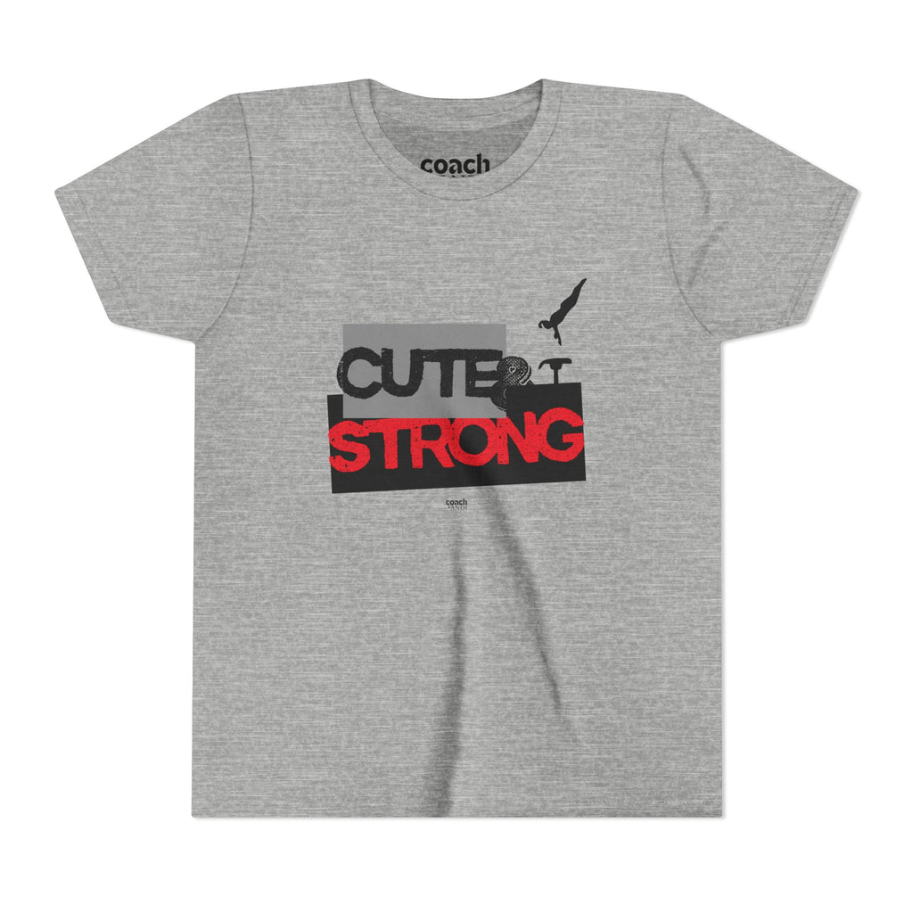 Cute & Strong Youth Short Sleeve Tee - Red/Black