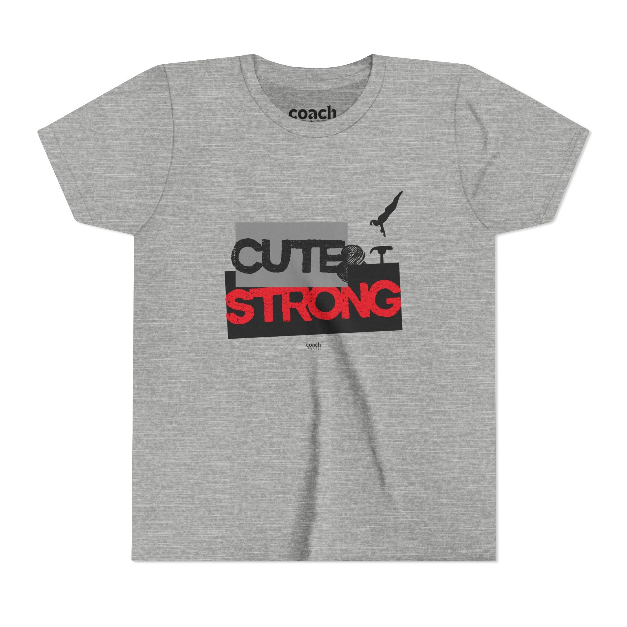 Cute & Strong Youth Short Sleeve Tee - Red/Black
