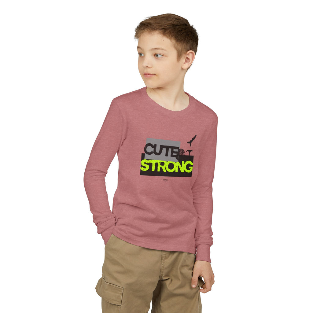 Cute & Strong Long Sleeve Shirt - Lime/Black (Youth)
