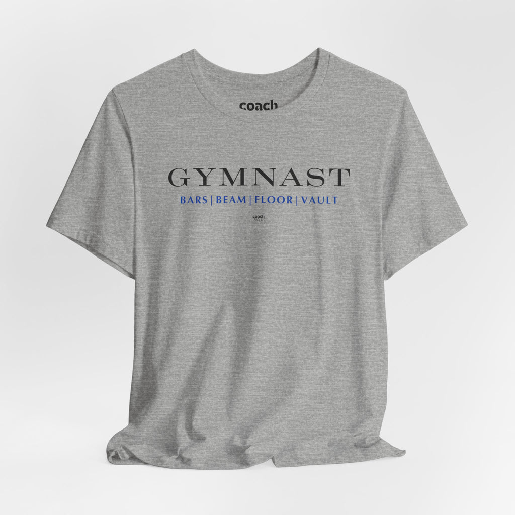 GYMNAST (Bars Beam Floor Vault) Tshirt - Blue (Adult)