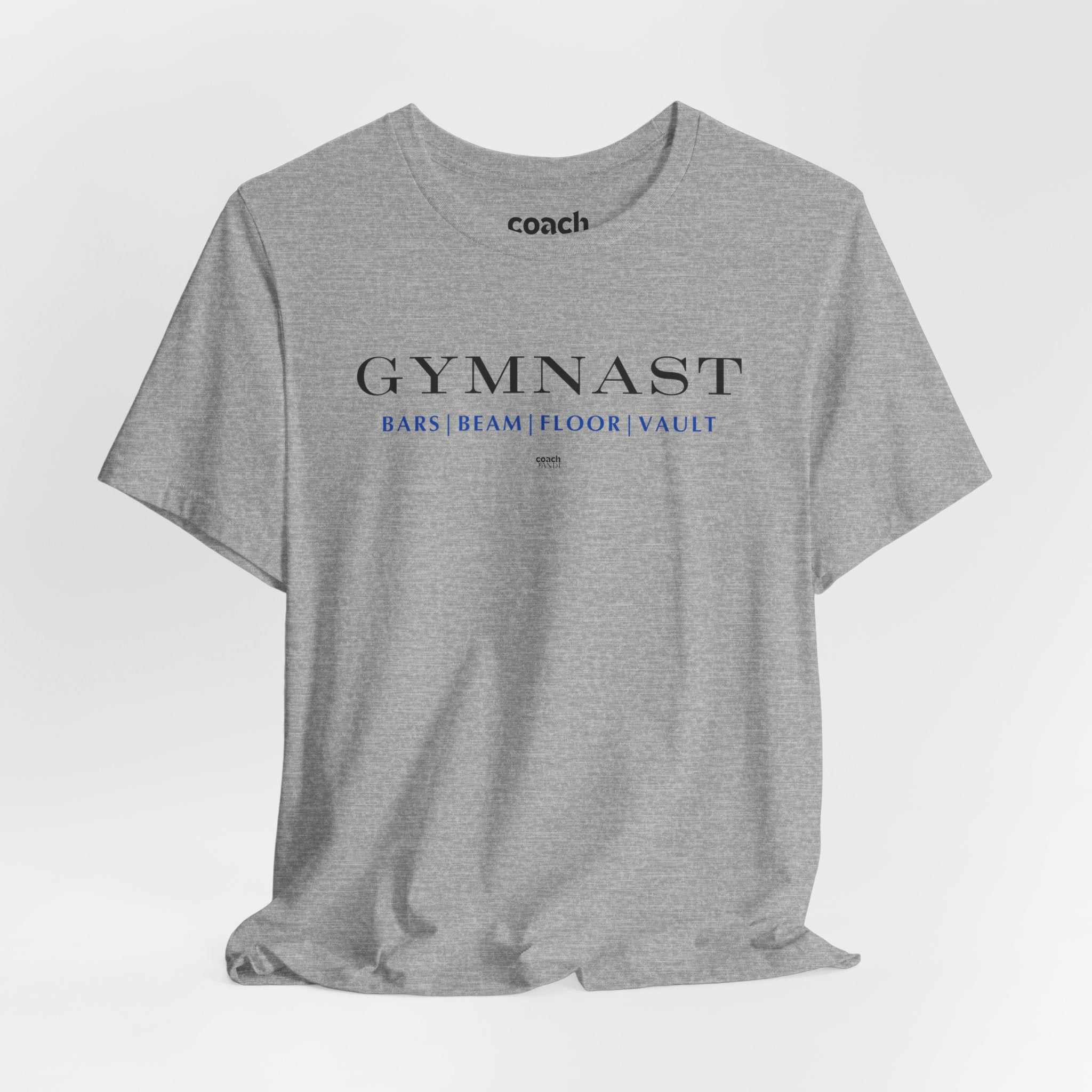 GYMNAST (Bars Beam Floor Vault) Tshirt - Blue (Adult)