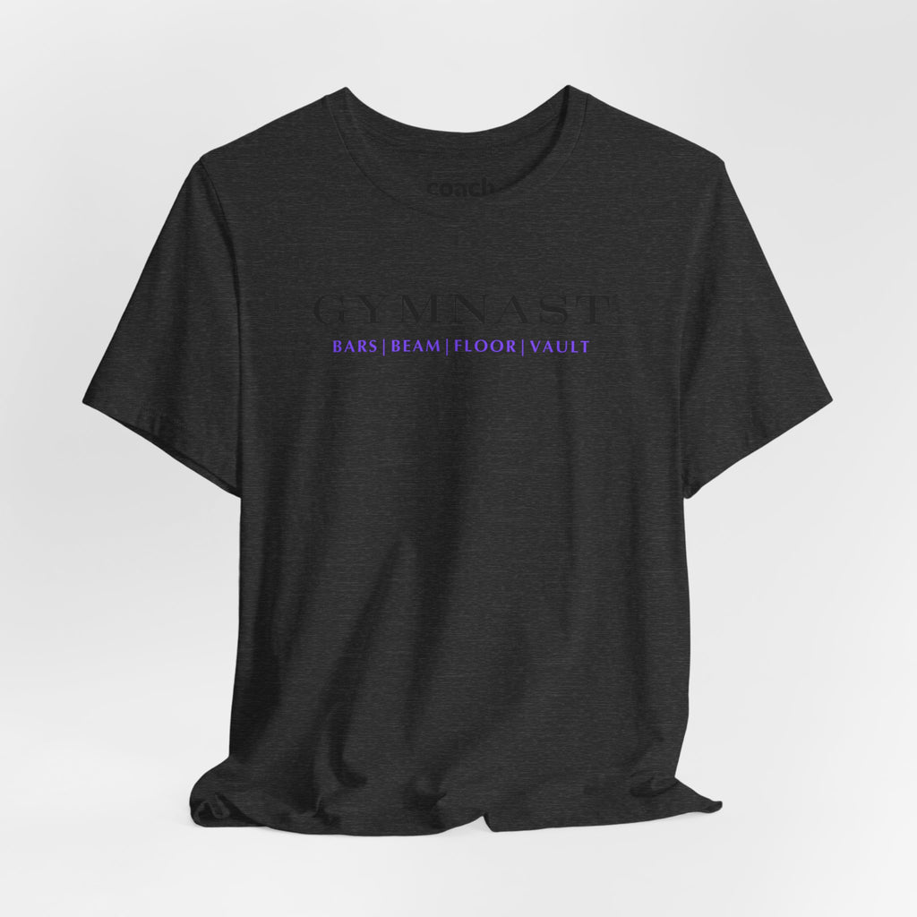 GYMNAST (Bars Beam Floor Vault) Tshirt - Purple (Adult)