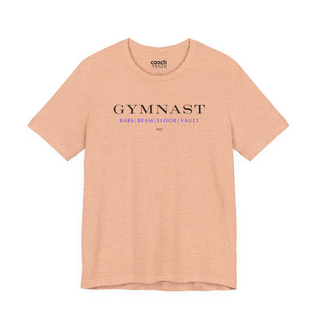 GYMNAST (Bars Beam Floor Vault) Tshirt - Purple (Adult)