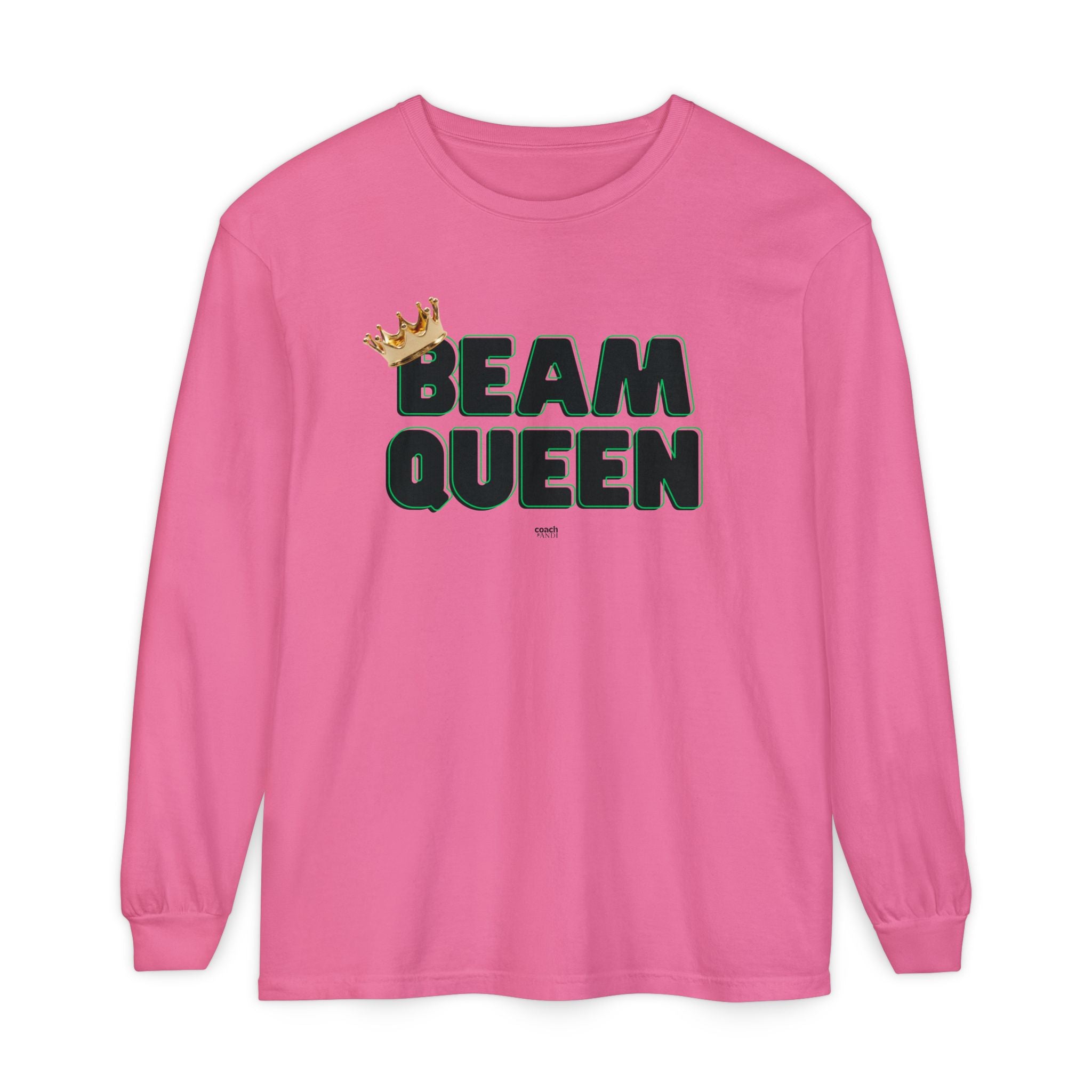 Beam Queen - Black/Green (Adult Long Sleeve Shirt)