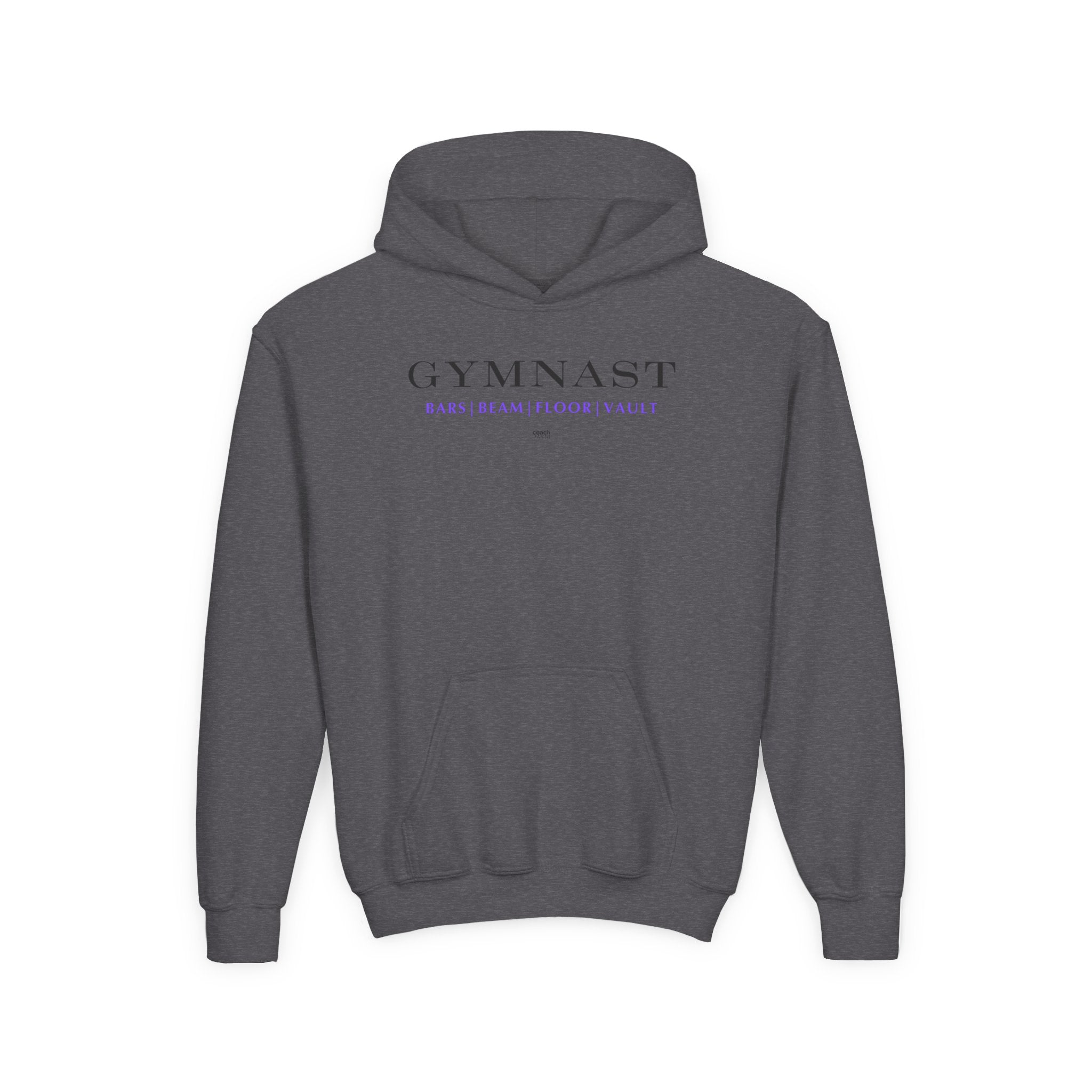 GYMNAST (Bars Beam Floor Vault) Hoodie - Purple (Youth)