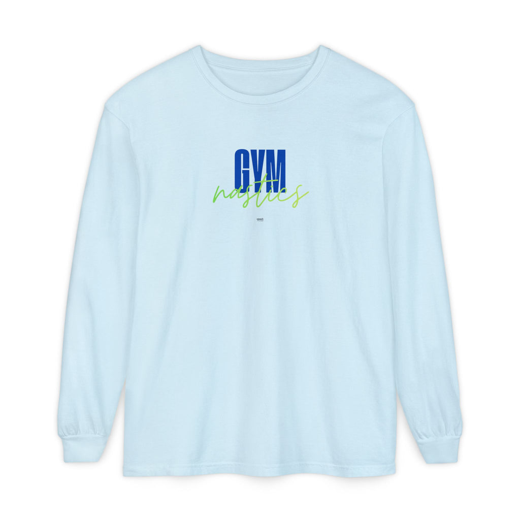 GYMnastics Long Sleeve Shirt - Blue/Lime (Adult)