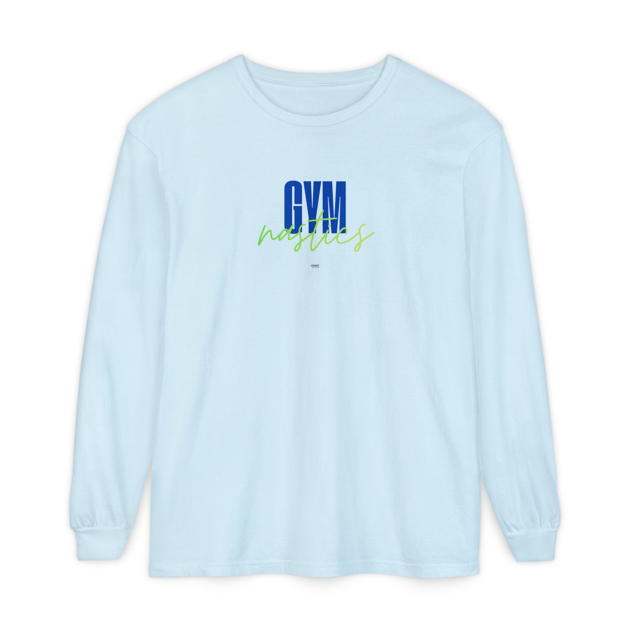 GYMnastics Long Sleeve Shirt - Blue/Lime (Adult)