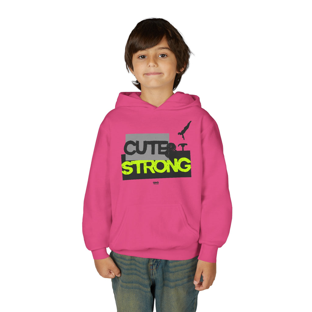 Cute & Strong Hoodie - Lime/Black (Youth)
