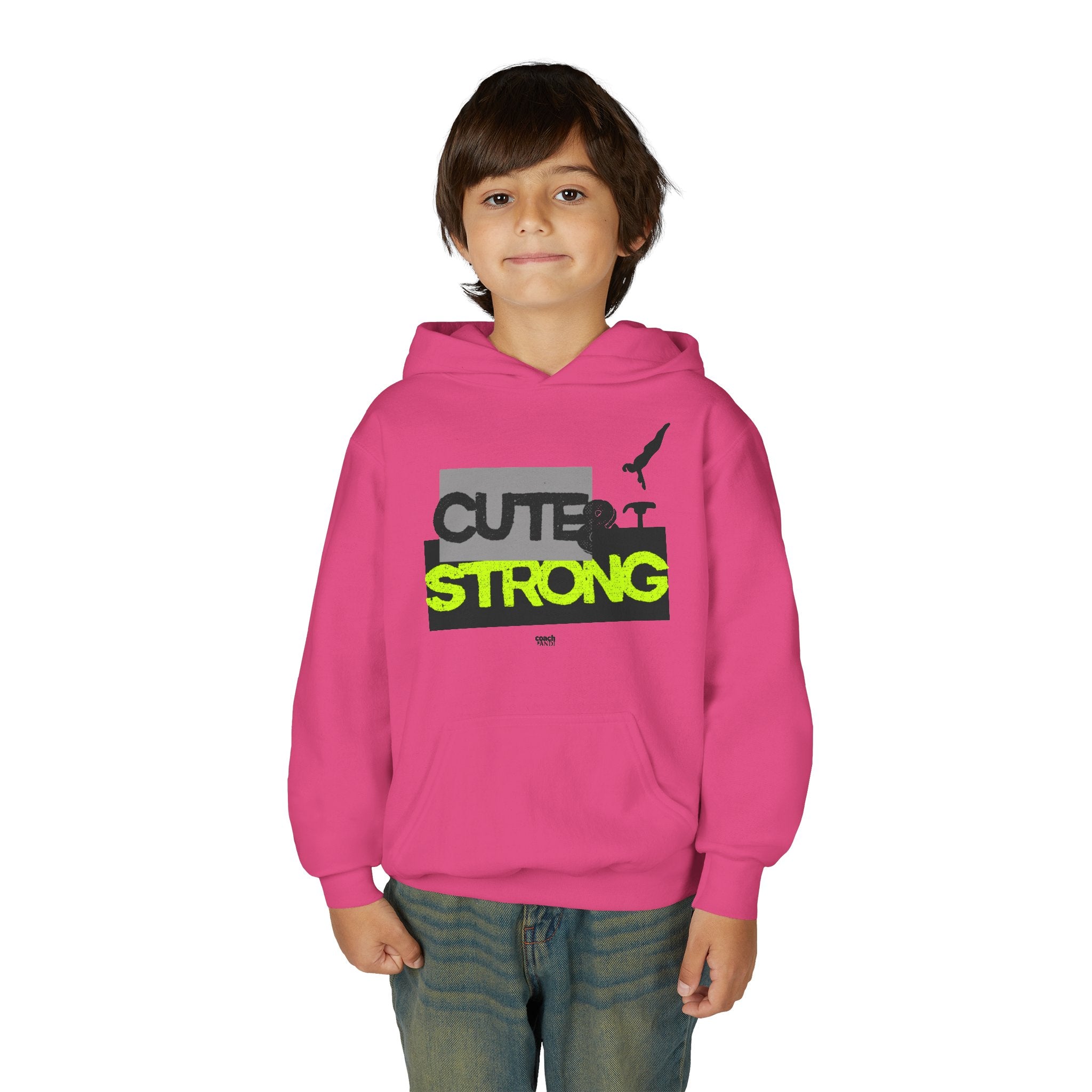 Cute & Strong Hoodie - Lime/Black (Youth)