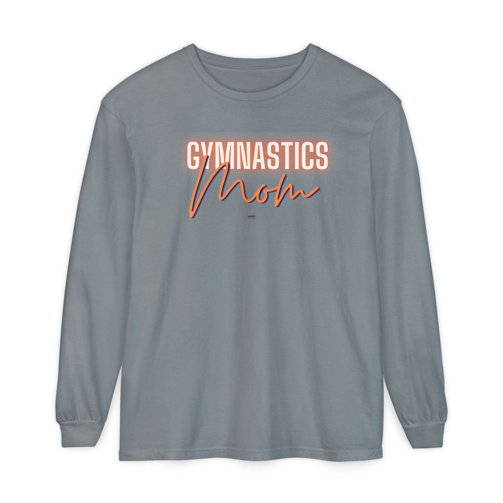Glow Gym Mom Long Sleeve Shirt - Orange/Blue (Adult)