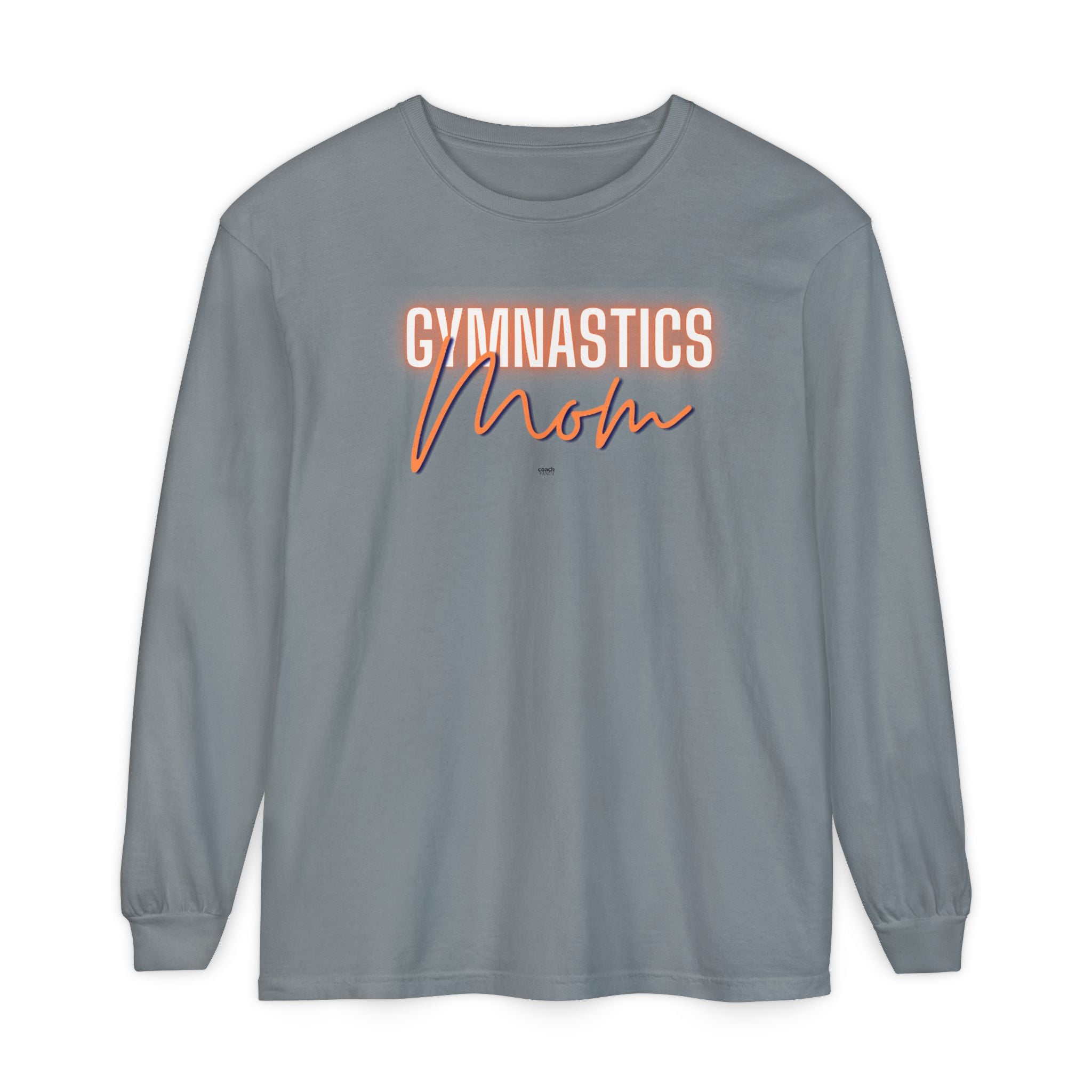 Glow Gym Mom Long Sleeve Shirt - Orange/Blue (Adult)